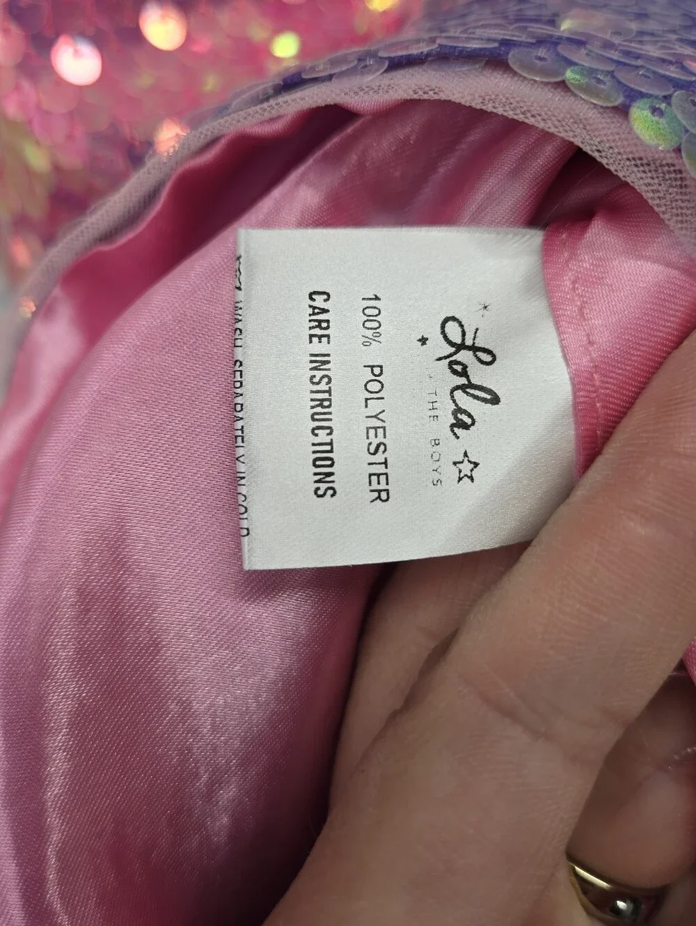 Lola & The Boys Girls Mermaid Magic Sequin Shift Dress Sz 14 NWT Rose Ombre